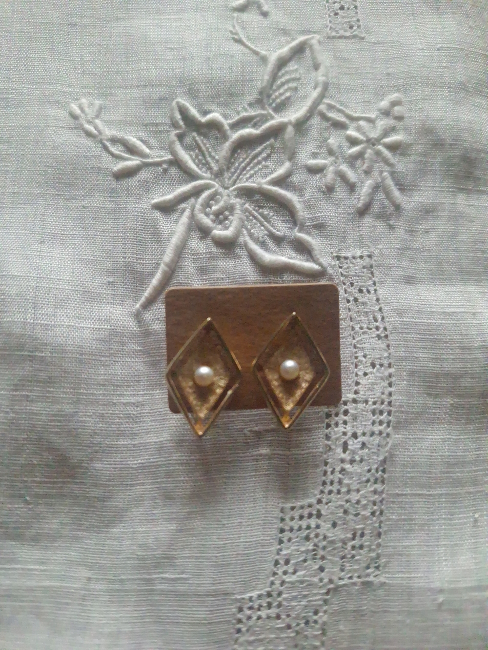 Gold-Tone Pearl Clip-on Earrings - Classic Women Jewelry